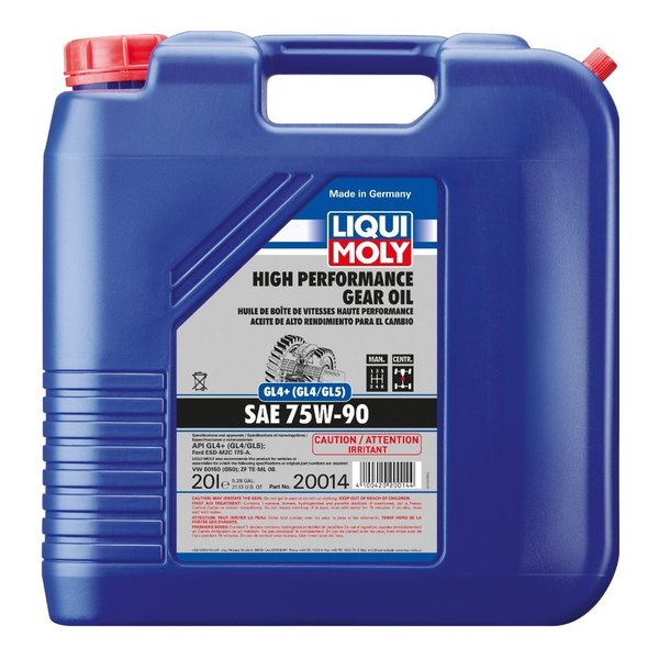 Liqui Moly High Performance Gear Oil GL4+ SAE 75W-90, 20 Liter, 20014 20014